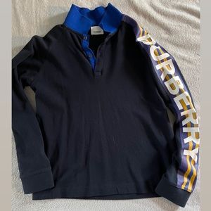Boys Burberry Long Sleeve Polo